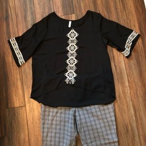 Blouse with embroidery